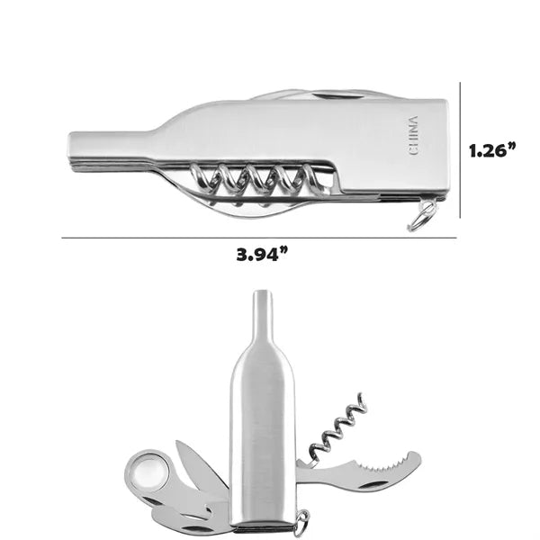 Multifunctional Mini Wine Bottle-shaped Bottle Opener