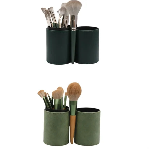 Leather Makeup Tool Brush Pen Storage Case Box Free Shipping