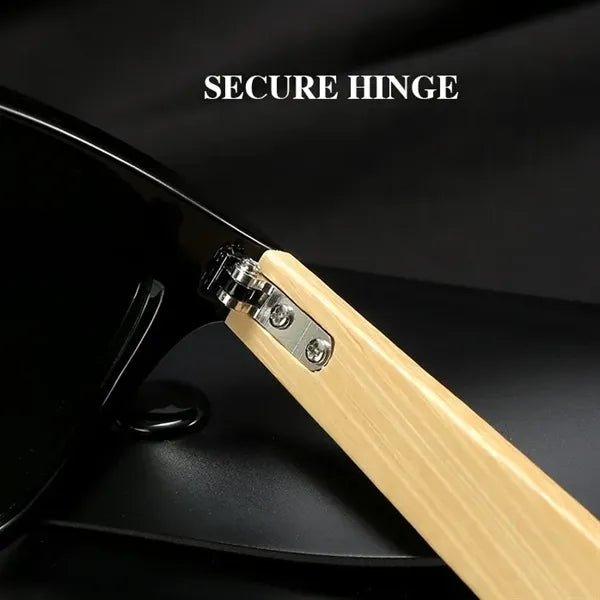 Bamboo Wood Leg Polarized Sunglasses Coating Mirror Eyewear