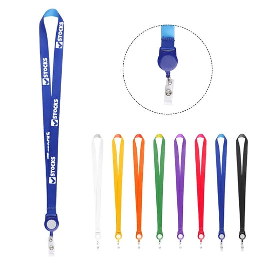 Polyester Lanyard Combo with Retractable Badge Reel
