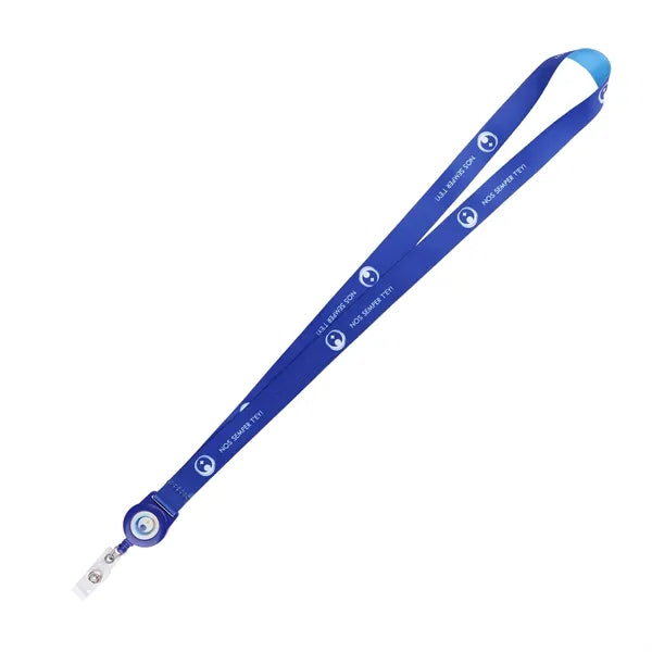 Polyester Lanyard Combo with Retractable Badge Reel