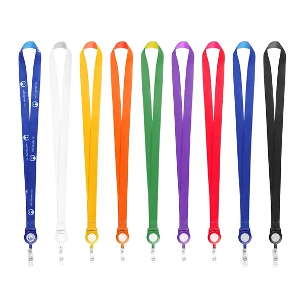 Polyester Lanyard Combo with Retractable Badge Reel