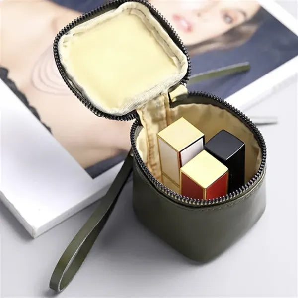 Compact Leather Mini Tote Coin Purse