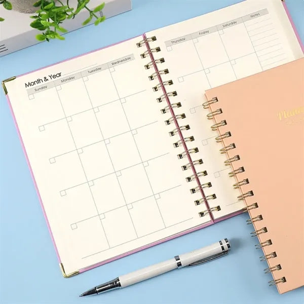 Hardcover A5 Spiral Notebook with Elastic Bands