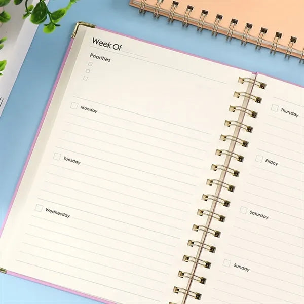 Hardcover A5 Spiral Notebook with Elastic Bands