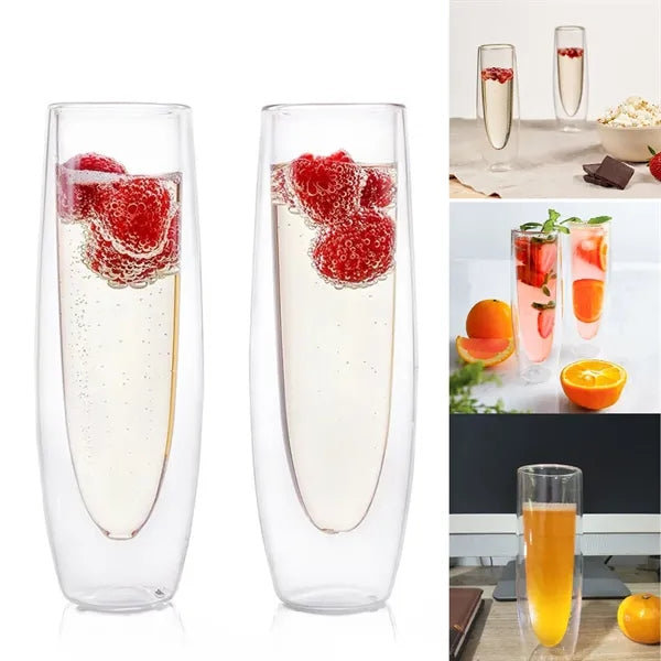 Stemless Double Wall Champagne Glass
