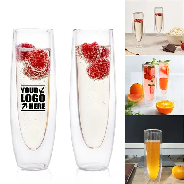 Stemless Double Wall Champagne Glass
