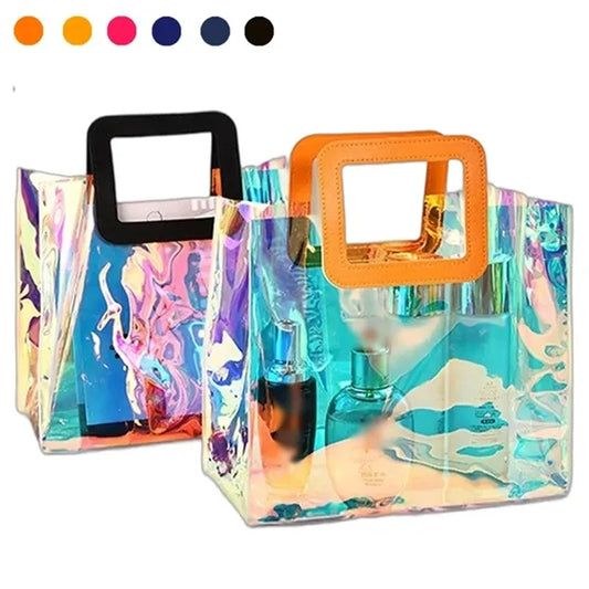 Holographic Transparent PVC Tote Bag