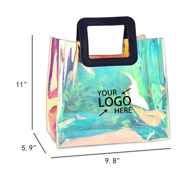 Holographic Transparent PVC Tote Bag