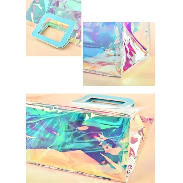 Holographic Transparent PVC Tote Bag
