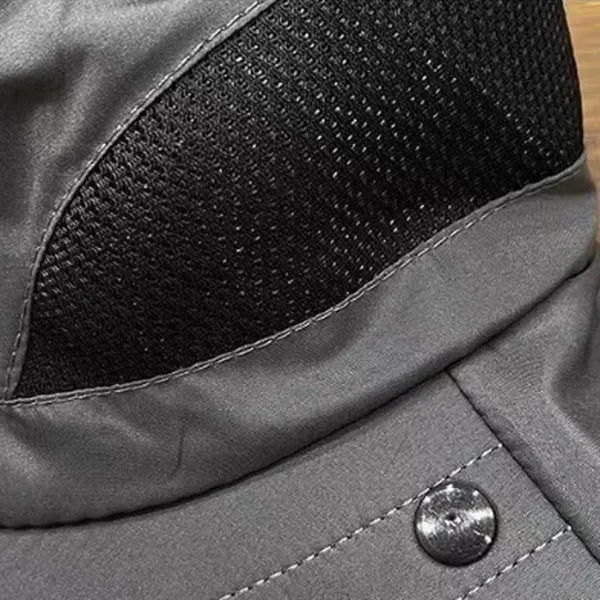 Bucket Hat with Detachable Front Cover and Extended Shawl