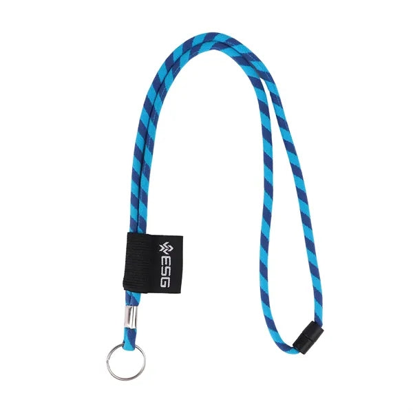 Nylon Breakaway Rope Lanyard W/ Split Ring and Metal Crimp
