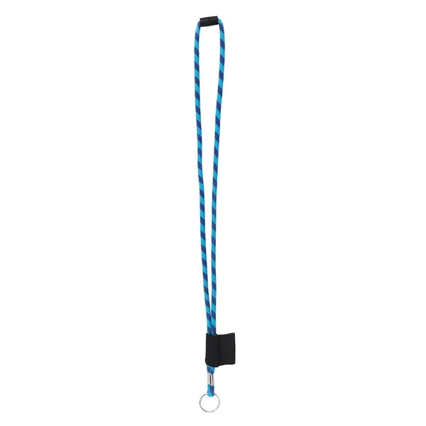 Nylon Breakaway Rope Lanyard W/ Split Ring and Metal Crimp