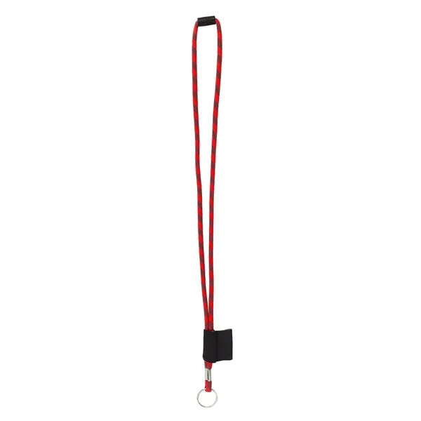 Nylon Breakaway Rope Lanyard W/ Split Ring and Metal Crimp