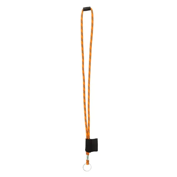 Nylon Breakaway Rope Lanyard W/ Split Ring and Metal Crimp