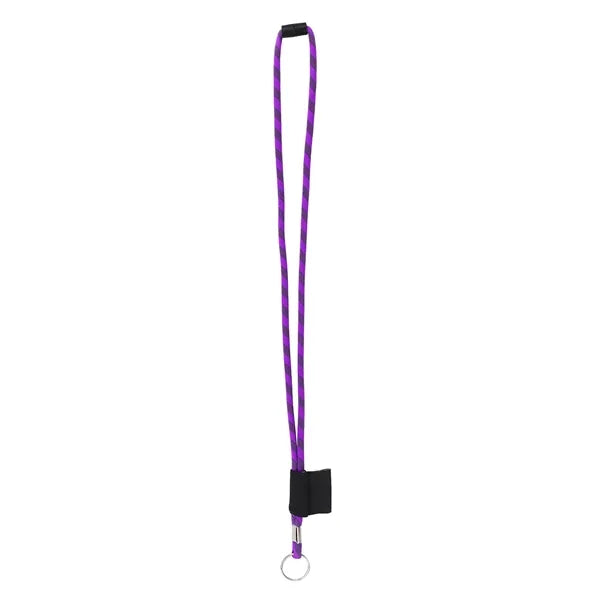 Nylon Breakaway Rope Lanyard W/ Split Ring and Metal Crimp