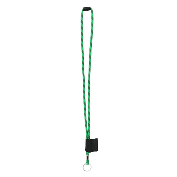 Nylon Breakaway Rope Lanyard W/ Split Ring and Metal Crimp