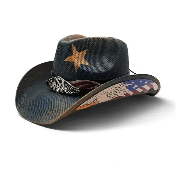 Viscose Cowboy Hat with Hardtop-Classic Retro