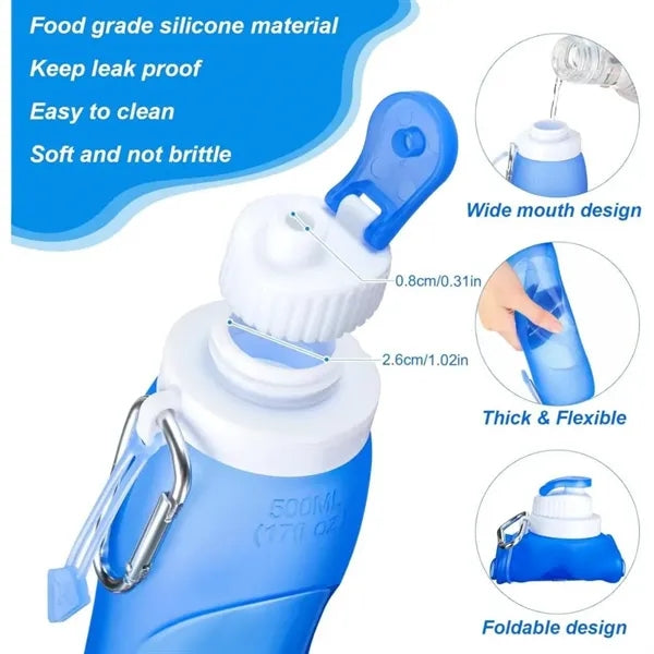 Portable Foldable Silicone Water Cup For Outdoor Sports
