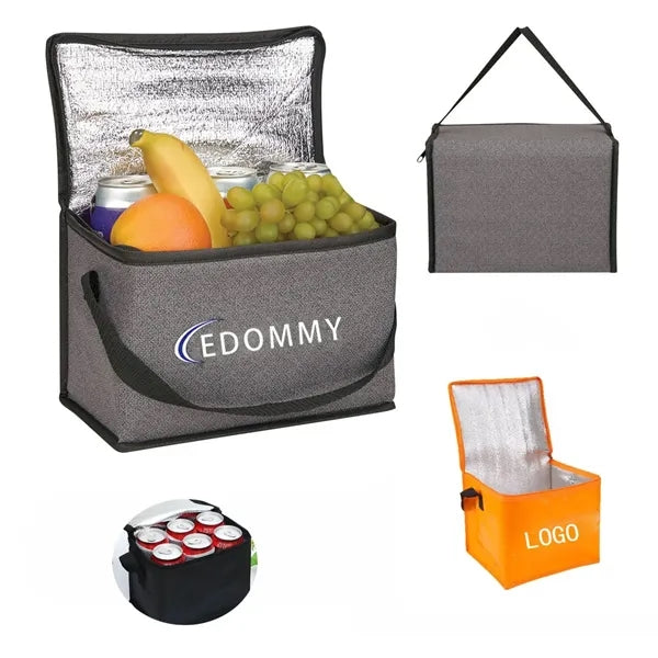 Heathered 6-Can Insulated Cooler Lunch Bag