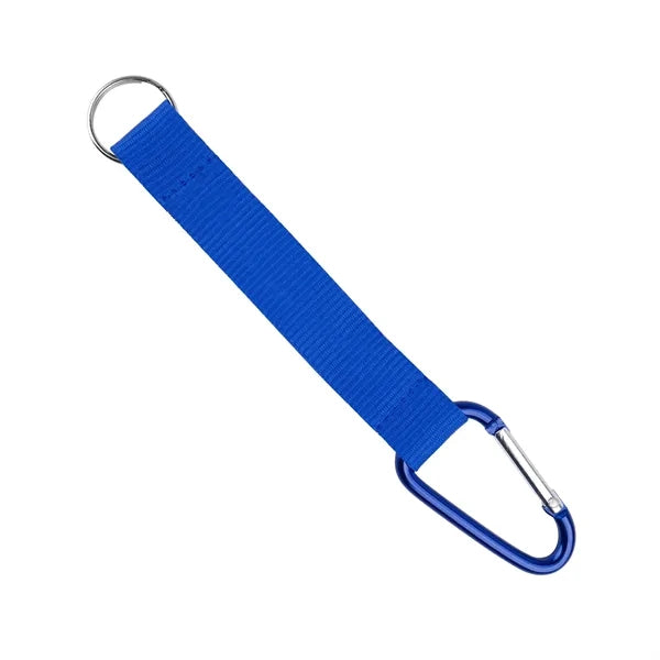 3/4" Polyester Carabiner Lanyard Keychain Strap W/ Keyring