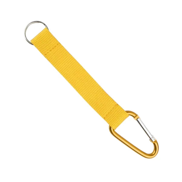 3/4" Polyester Carabiner Lanyard Keychain Strap W/ Keyring