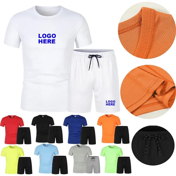 Sweatsuits Men's Athletic T-Shirt and Shorts Set