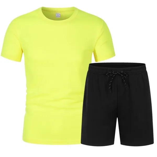 Sweatsuits Men's Athletic T-Shirt and Shorts Set