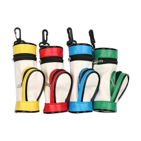 PU Golf Ball & Tee Pouch With Hook
