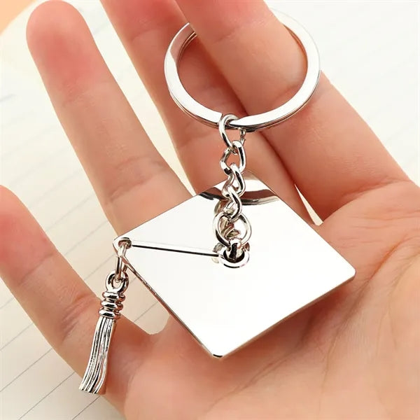 Graduation cap keychain
