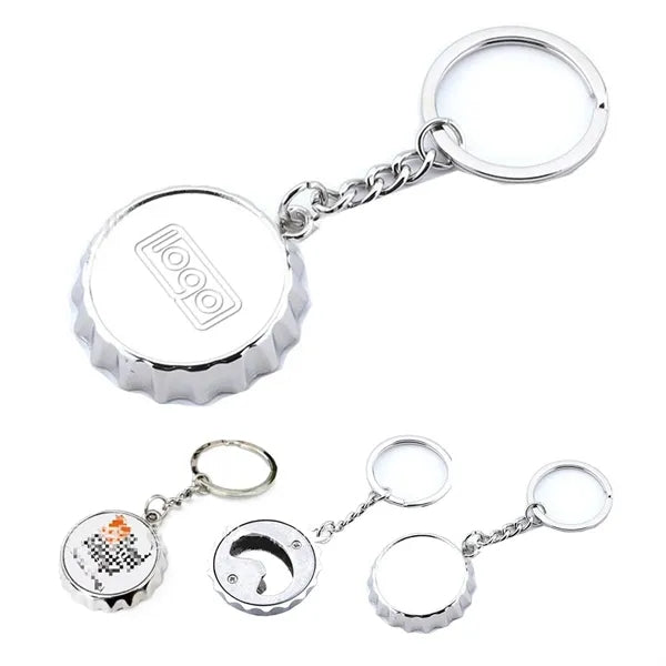 Logo Zinc Bottle Opener Keychain