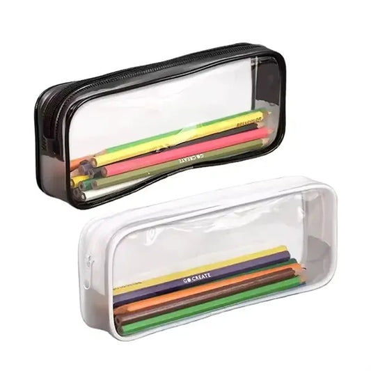 PVC Pencil Bag Zipper Pouch Clear Transparent Waterproof