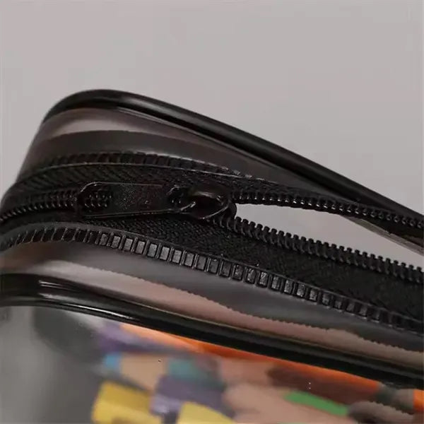 PVC Pencil Bag Zipper Pouch Clear Transparent Waterproof
