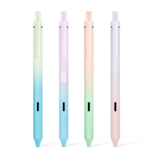 Retractable Gel Pen w/ Gradient Color Barrel for Office