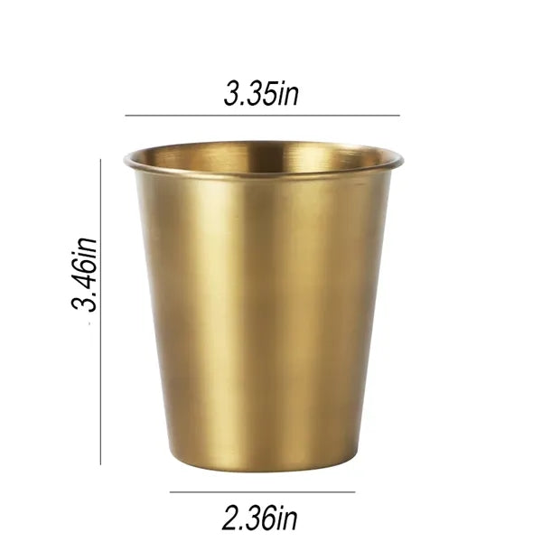 10oz 304 Stainless Steel Single-Layer Straw-Equipped Cup