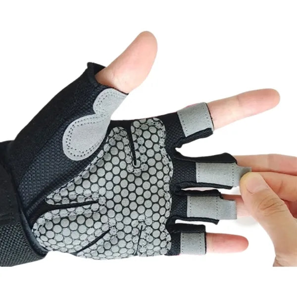 Fingerless Sports Gloves with Wrist Support