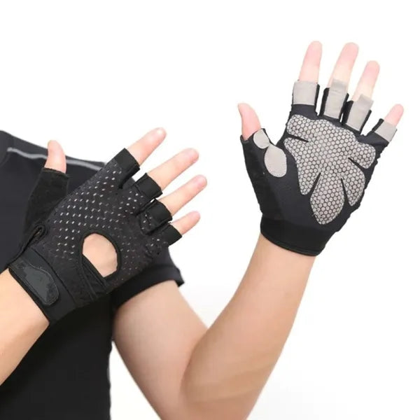 Fingerless Sports Gloves with Wrist Support
