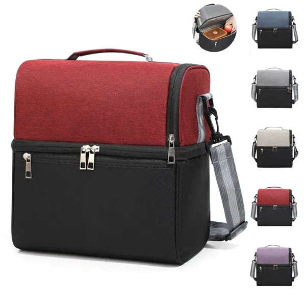 Double Decker Cooler Insulated Lunch Bag