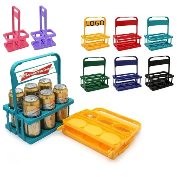 Portable Foldable Plastic Beer Carrier Basket