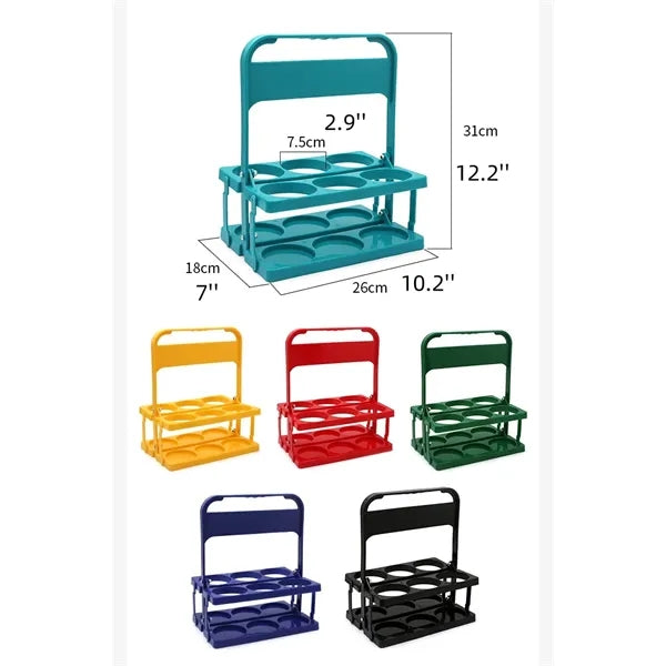 Portable Foldable Plastic Beer Carrier Basket