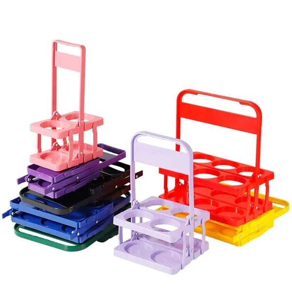 Portable Foldable Plastic Beer Carrier Basket