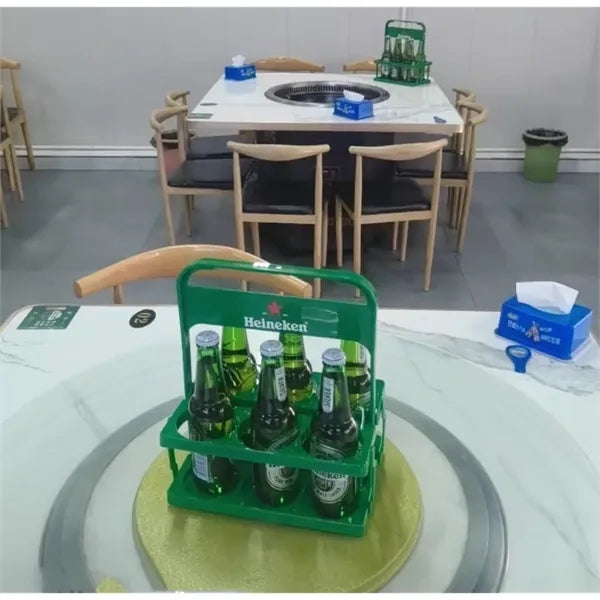 Portable Foldable Plastic Beer Carrier Basket