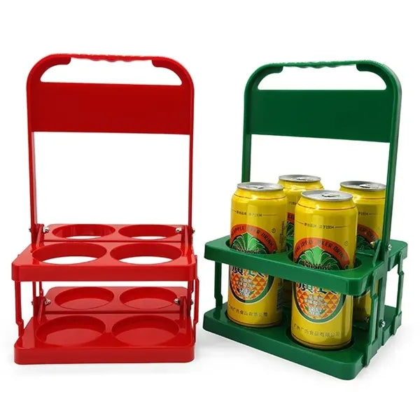 Portable Foldable Plastic Beer Carrier Basket