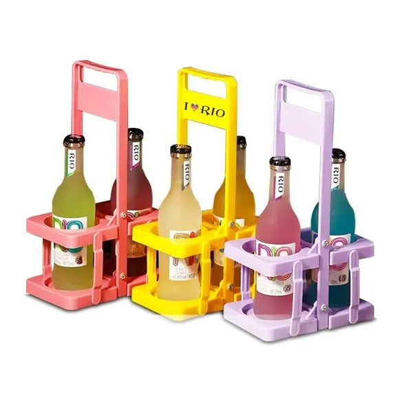 Portable Foldable Plastic Beer Carrier Basket
