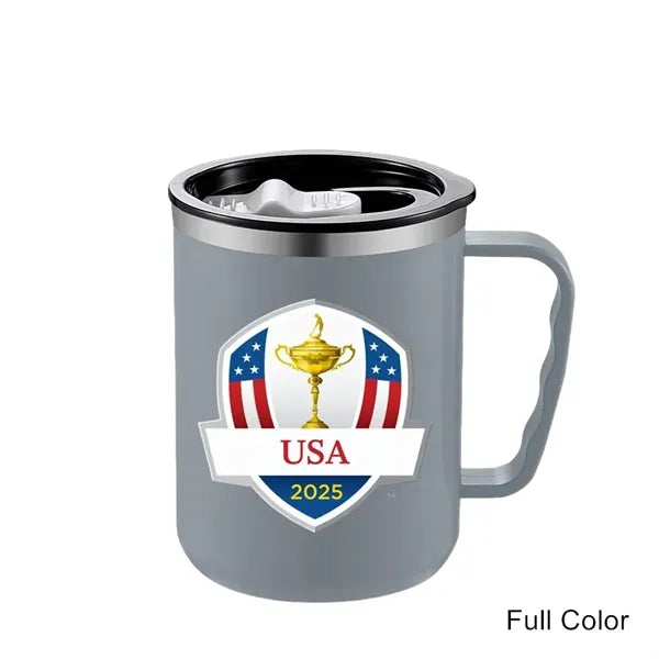 17 oz Stainless Steel Double-Wall Coffee Milk Mug with Scale