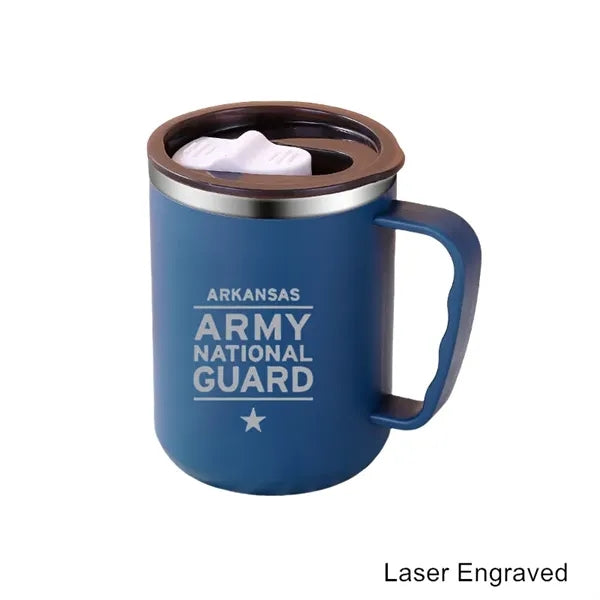 17 oz Stainless Steel Double-Wall Coffee Milk Mug with Scale