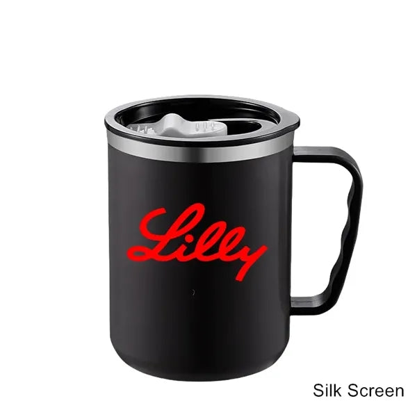17 oz Stainless Steel Double-Wall Coffee Milk Mug with Scale