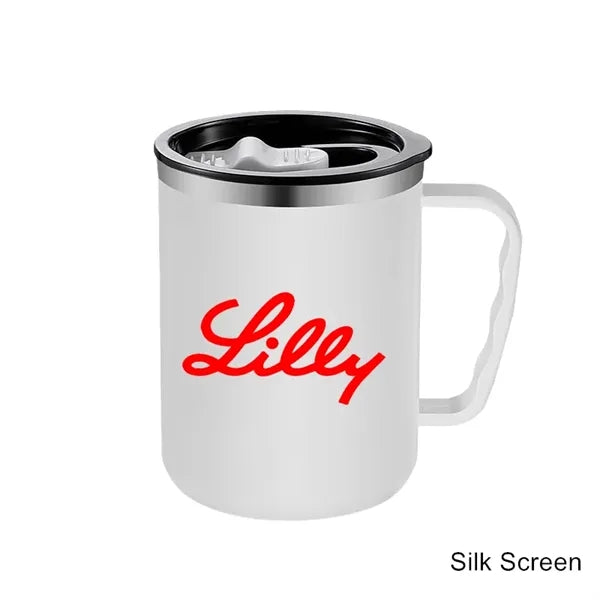 17 oz Stainless Steel Double-Wall Coffee Milk Mug with Scale