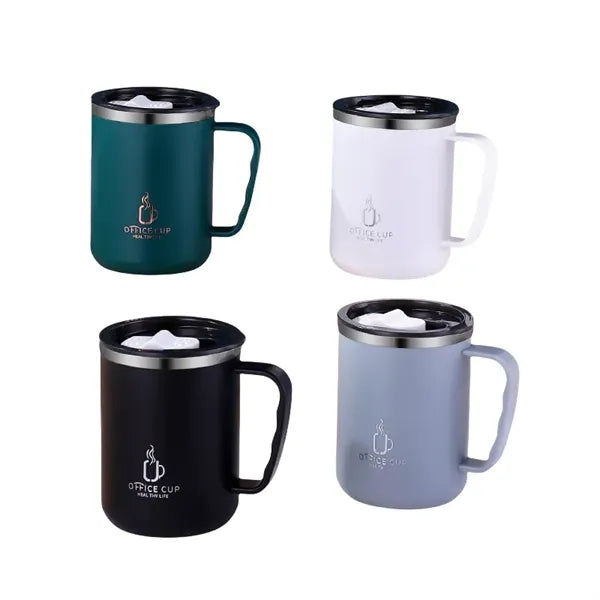 17 oz Stainless Steel Double-Wall Coffee Milk Mug with Scale