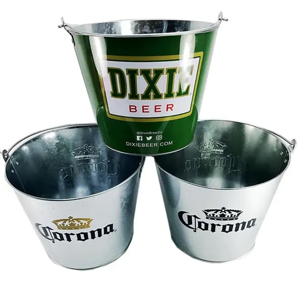 170oz Galvanized Tinplate Classic Round Ice Bucket